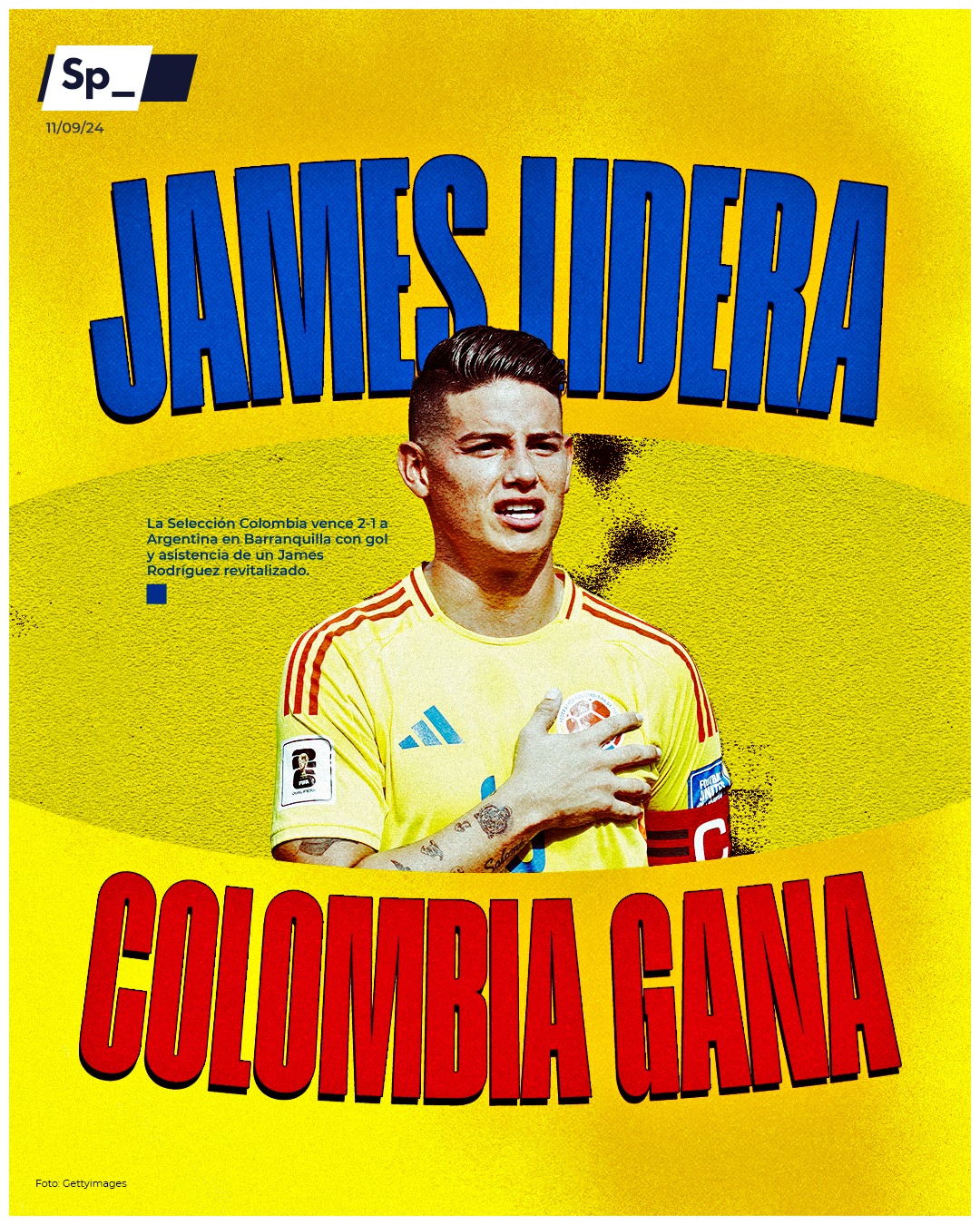 James lidera, Colombia gana