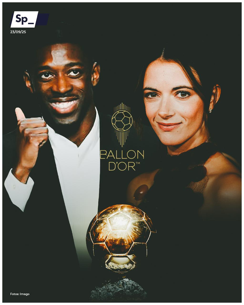 Ousmane Dembélé y Aitana Bonmatí se bañan en oro