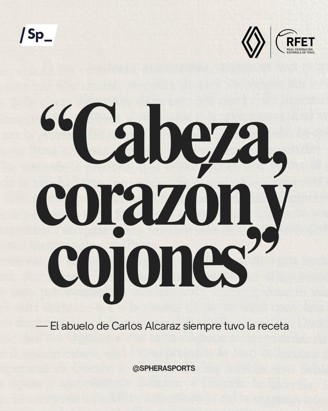 'Cabeza, corazón y cojones'