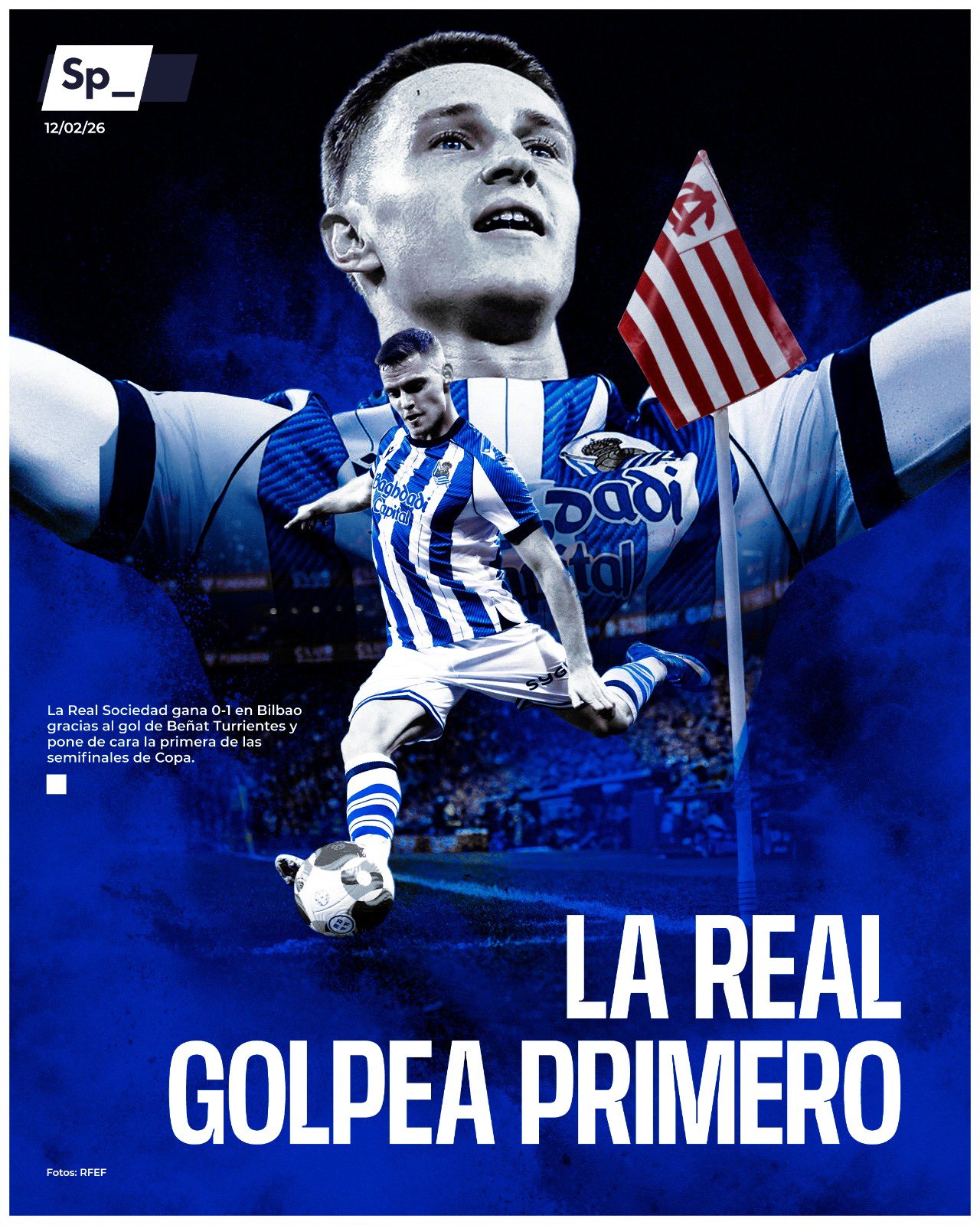 La Real golpea primero