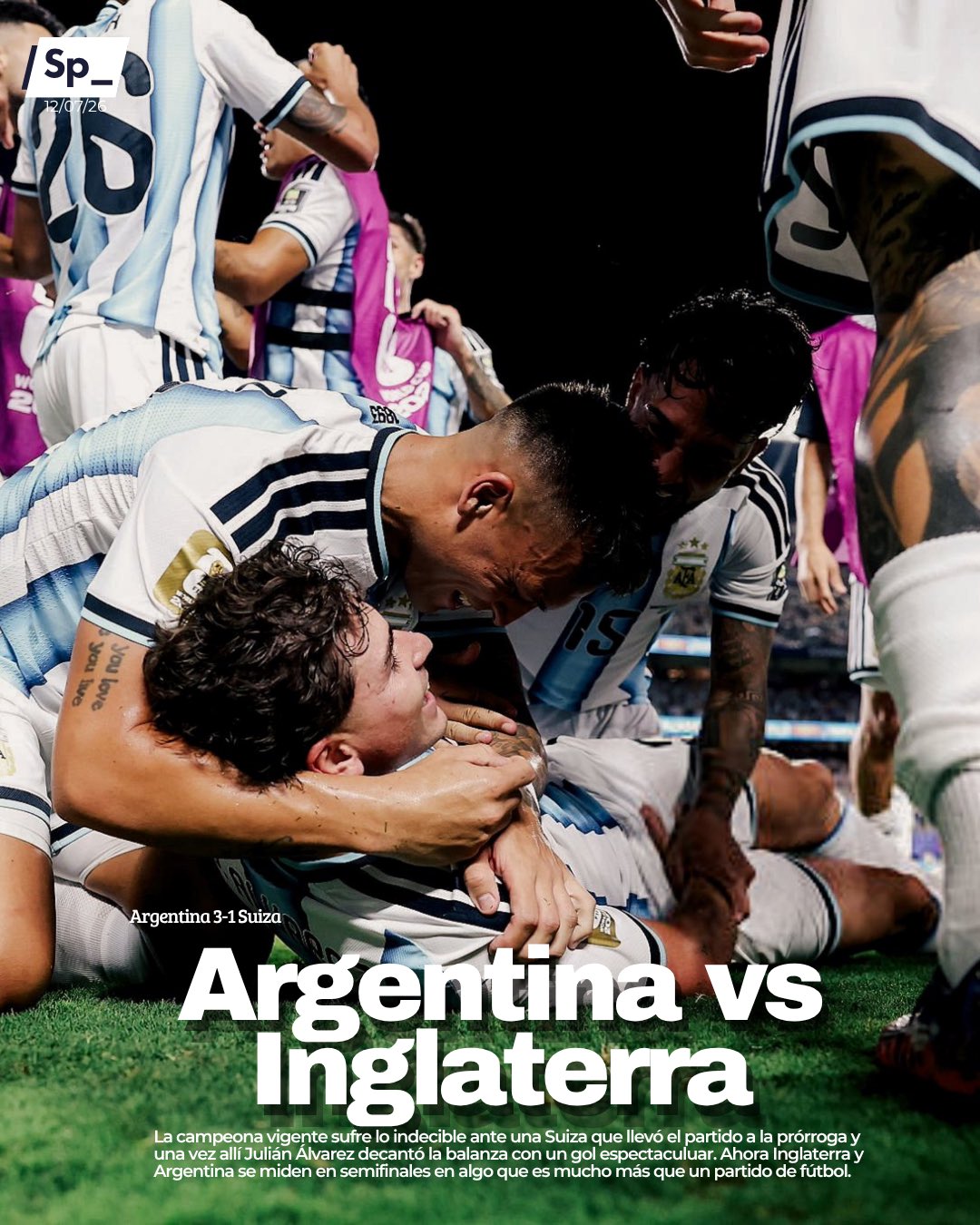 Habrá un Inglaterra vs Argentina en semifinales