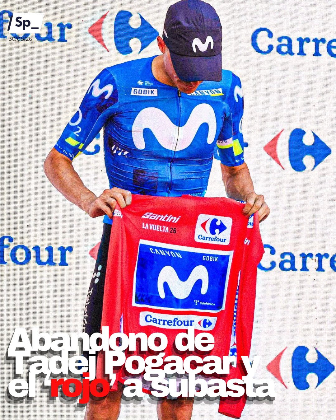 El maillot rojo 'a subasta'