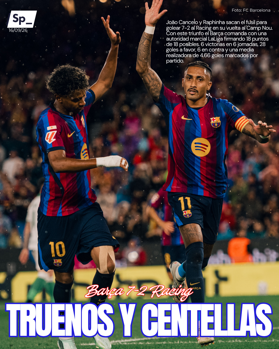 ‘Truenos y centellas’